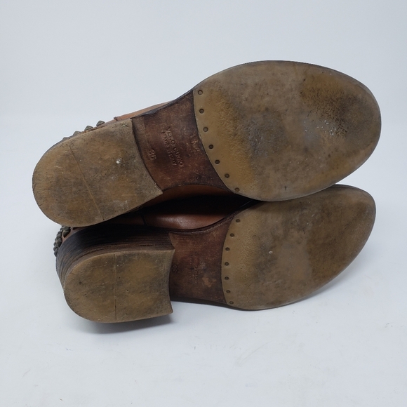 Steven By Steve Madden tan leather boots with brass rivets size 36 - Picture 8 of 13